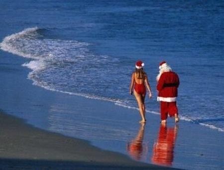 Plage privé père noel